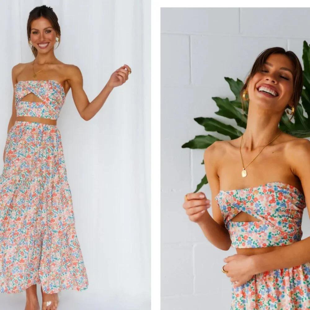 Hello Molly So Particular Maxi Skirt Set Small - Picture 3 of 10